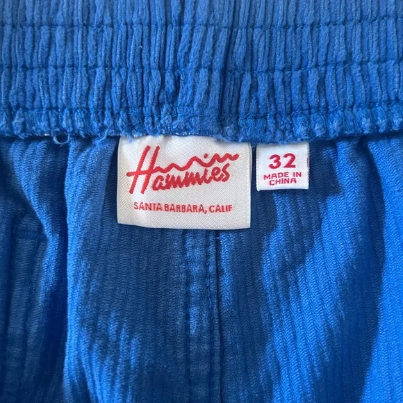 Hammies Corduroy Shorts Blue Size 32 - Picture 2 of 3